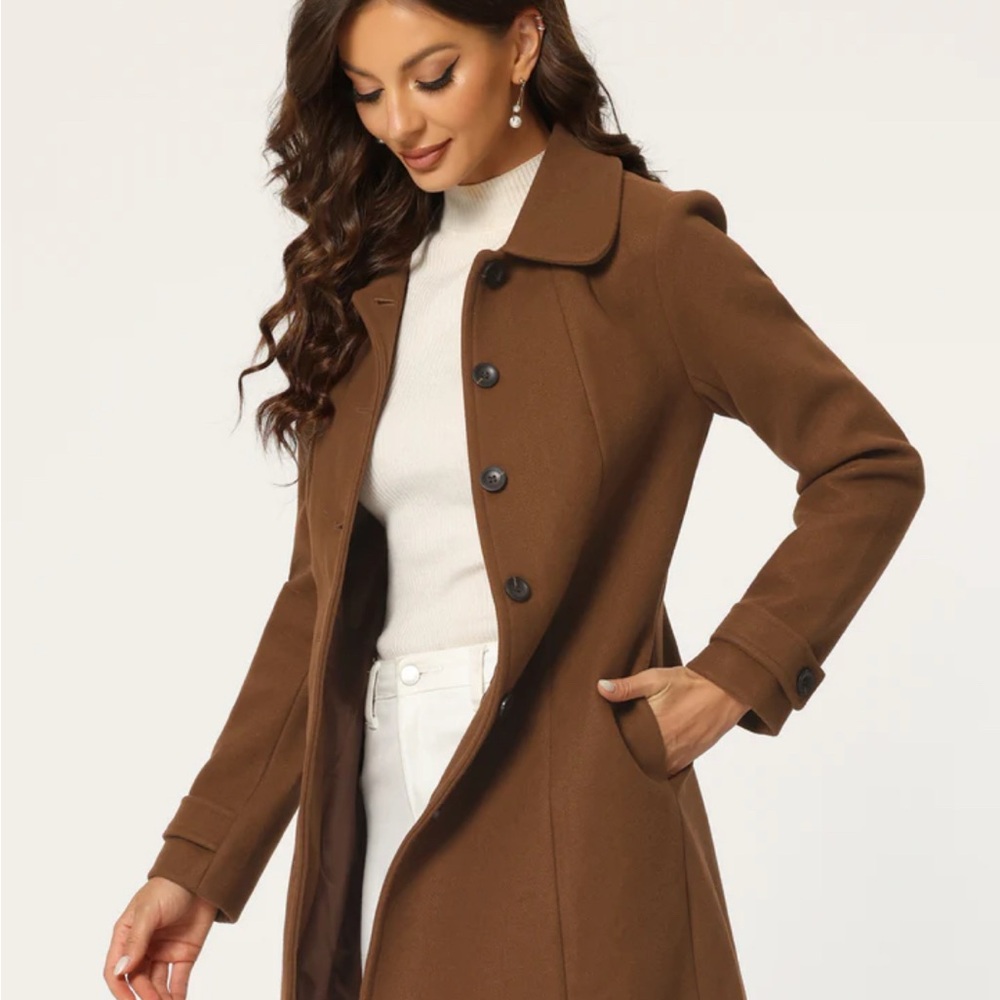Elegant Brown Women's Coat